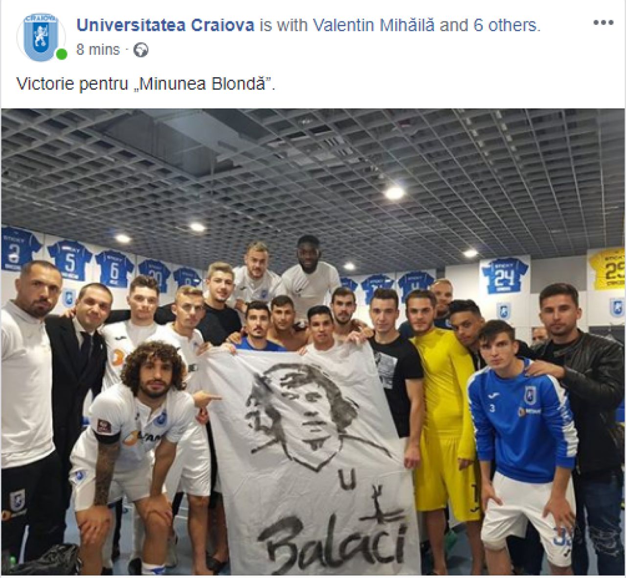 CRAIOVA - FCSB 2-1 | Cum s-au fotografiat jucatorii Craiovei in vestiar, dupa revenirea fantastica