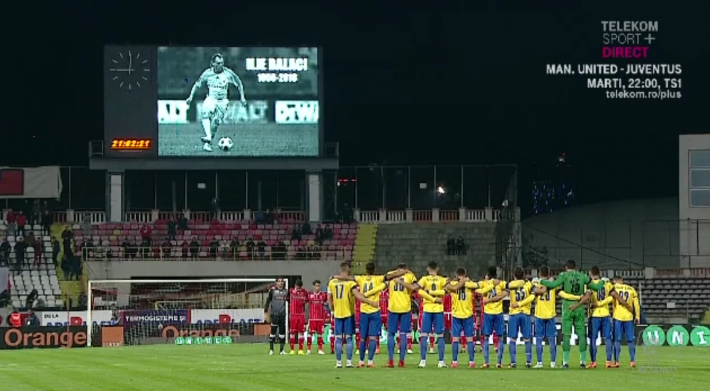 Moment absolut revoltator inainte de Dinamo - Calarasi, in timp ce jucatorii tineau un moment de reculegere dupa moartea lui Ilie Balaci. Ce s-a auzit din peluza