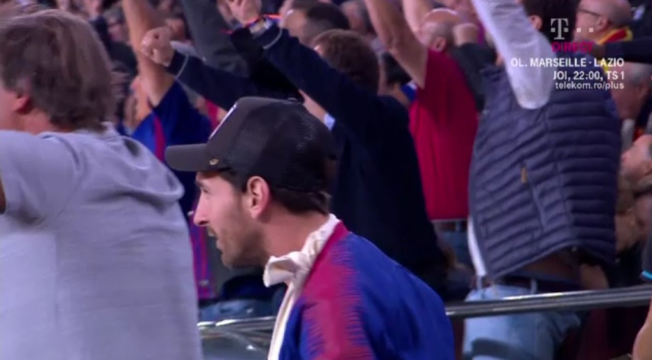 FOTO | Cum a reactionat Leo Messi la golul marcat de inlocuitorul sau cu Inter! Argentinianul, in tribune dupa ce si-a rupt mana_3