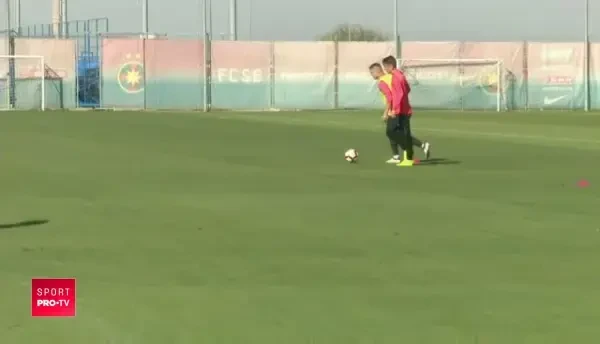 FARA EMOTII! Pustiul promovat de Dica la FCSB s-a luptat cu Fl. Coman si Rusescu la antrenament. VIDEO