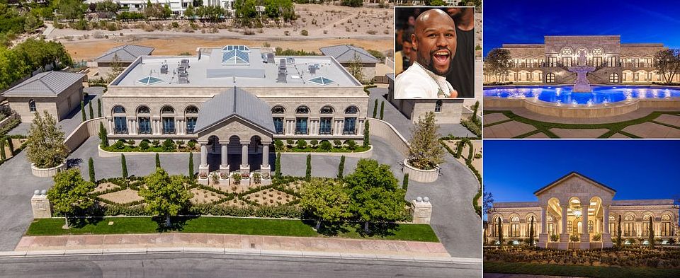 Incredibilul palat pe care Mayweather a spart 10 milioane de dolari: are 11 dormitoare, sala de fitness, crama si doua case separate pentru oaspeti_1