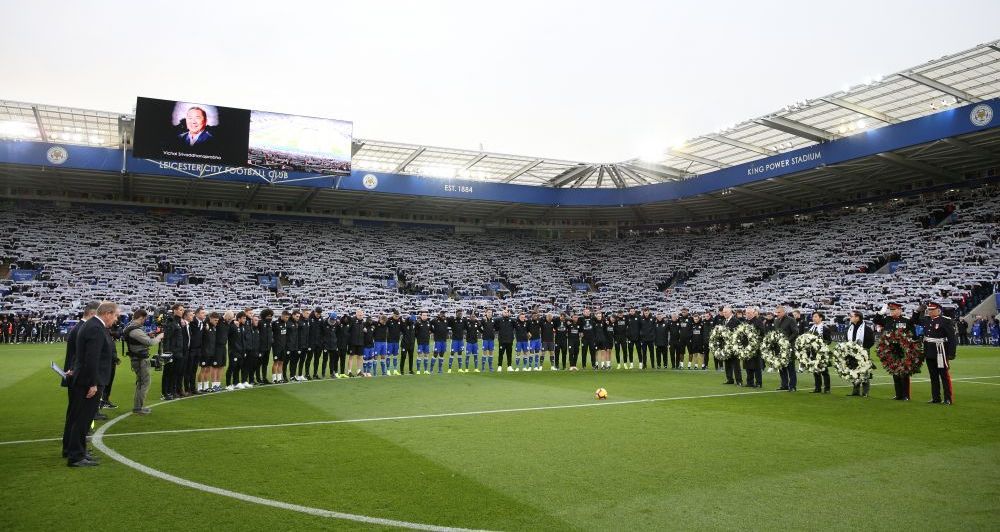 Moment incredibil la Leicester in timpul marsului pentru patronul Vichai Srivaddhanaprabha! Ce a aparut deasupra stadionului: GALERIE FOTO_8