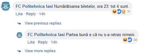 Gluma zilei! Un nou pariu pentru fotbalul romanesc: under / over 2,5 spectatori :) Poli Iasi se chinuie de 24 de ore sa vanda al 5-lea bilet la meciul cu Sepsi_3