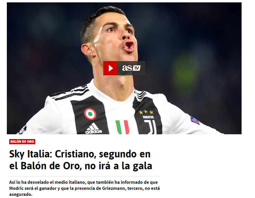 BREAKING NEWS | Italienii detoneaza bomba si schimba tot ce se stia despre finala pentru Balonul de Aur: Ronaldo e pe podium . Cine ar urma sa castige