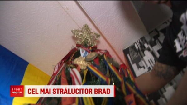 Bradul invingator! Un campion mondial l-a impodobit cu medaliile cucerite: Nu sunt deloc putine