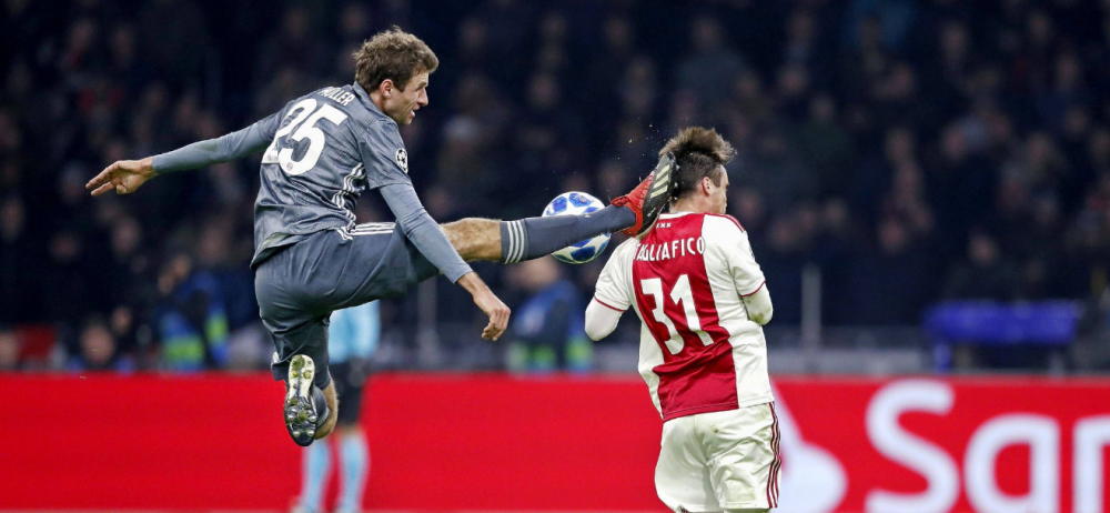 Thomas Muller, prima declaratie dupa faultul criminal din meciul cu Ajax in UCL! Mesajul transmis lui Tigliafico
