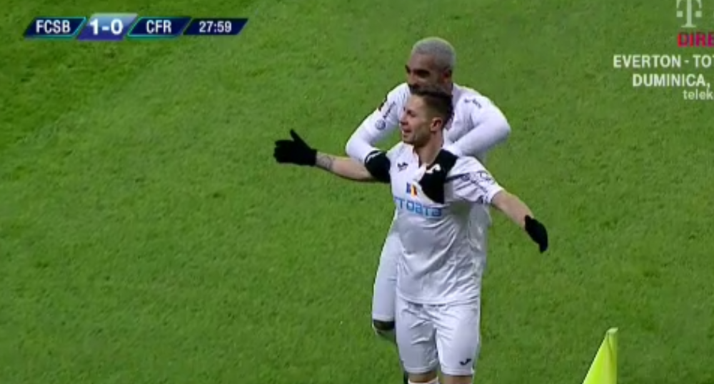 FCSB - CFR CLUJ 0-2 | Golul senzational al lui Deac si reusita lui Ionita din penalty aduc victoria clujenilor! Ratari pe banda rulanta pentru Gnohere si trei cartonase rosii_4