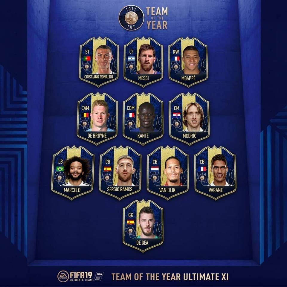 A fost anuntata ECHIPA ANULUI din FIFA 19! Neymar si Salah nu au avut loc! Cum arata 11-le ideal