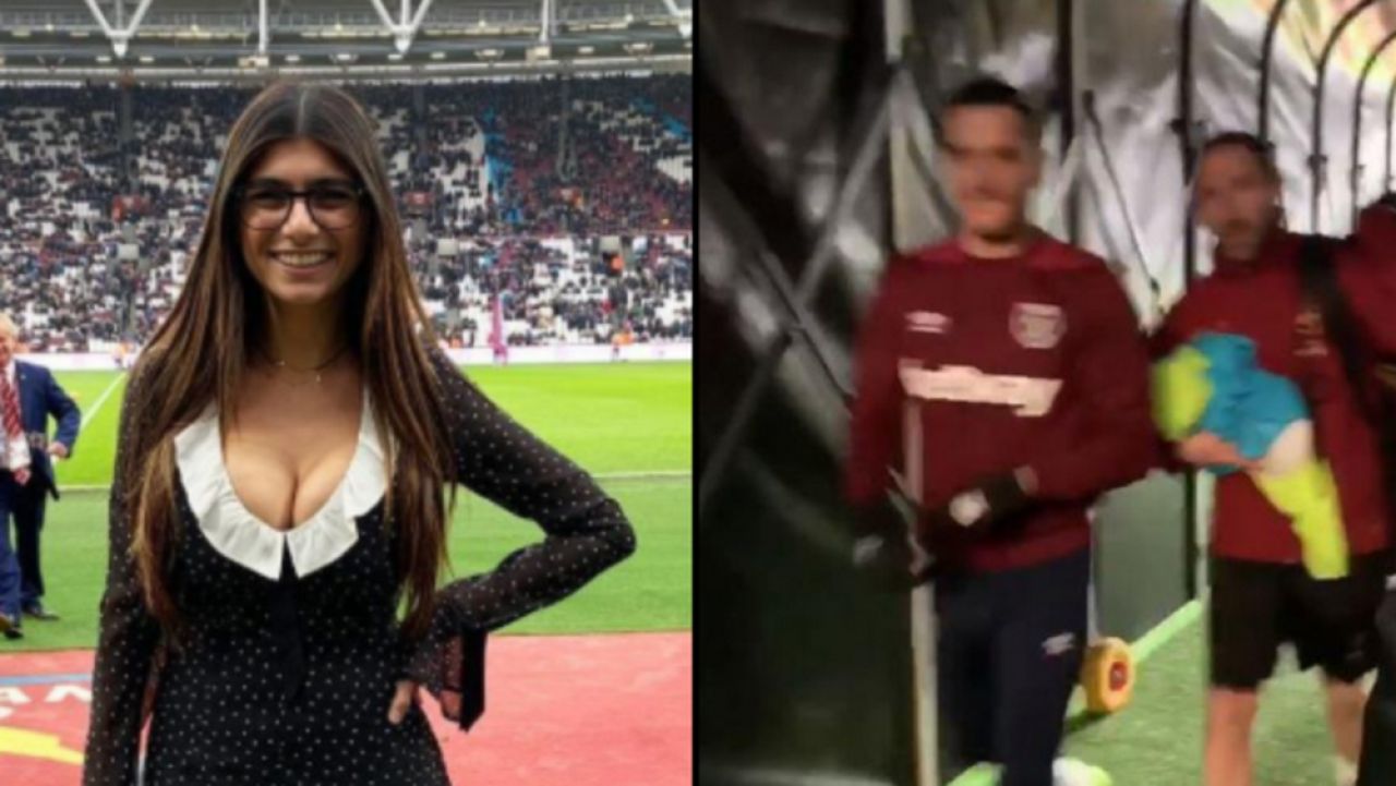 Jucatorii lui West Ham nu s-au putut abtine! Cum au reactionat cand au vazut-o pe Mia Khalifa pe tunelul spre vestiare! FOTO_14
