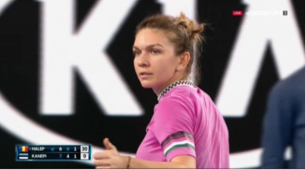 Kanepi a lovit cu mingea un copil de pe margine! Reactia senzationala a Simonei Halep in timpul meciului_1