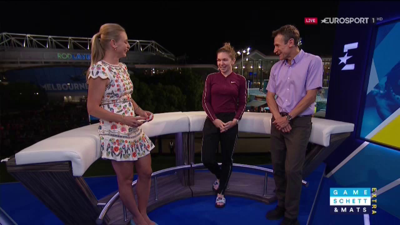 Simona Halep a venit in SLAPI la emisiunea lui Mats Wilander: