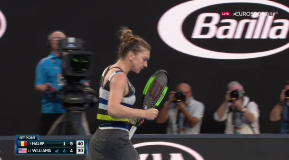 Pentru set, ca pentru calificare! Descatusarea Simonei Halep dupa ce a reusit sa revina in meciul cu Serena si sa egaleze scorul la seturi: FOTO_3