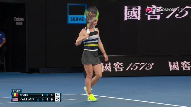 FOTO Halep si-a dat cu RACHETA in cap! Momente incredibile de tensiune in meciul cu Serena Williams_3