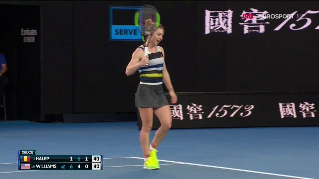 FOTO Halep si-a dat cu RACHETA in cap! Momente incredibile de tensiune in meciul cu Serena Williams_4