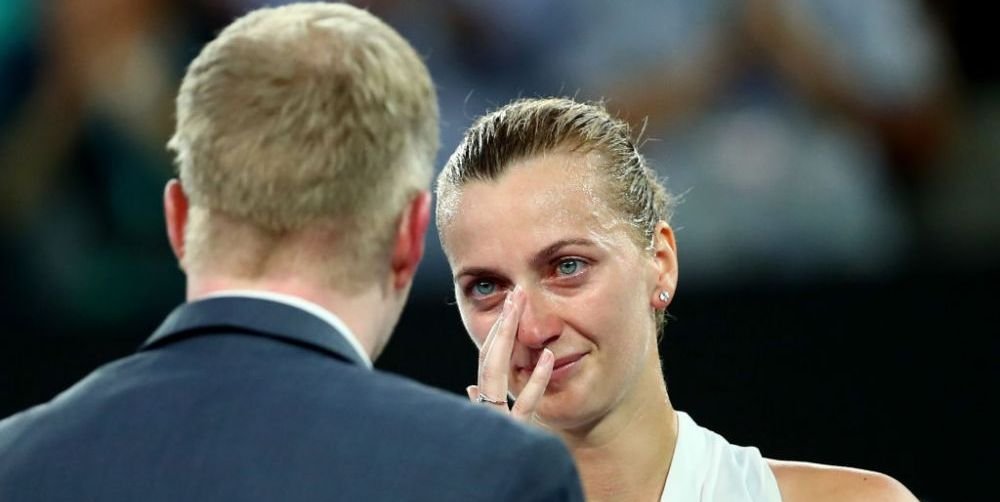 Petra Kvitova, in LACRIMI dupa ce a detronat-o pe Halep! Cea mai mare performanta dupa ce a fost INJUNGHIATA! VIDEO