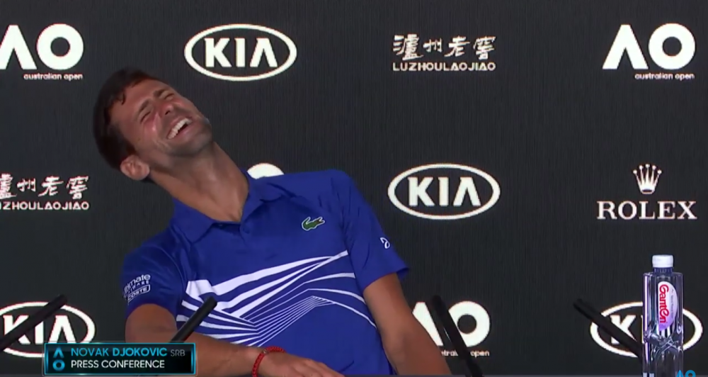 Novak Djokovic i-a facut PE TOTI SA RADA la conferinta de presa! Replica sarbului. VIDEO