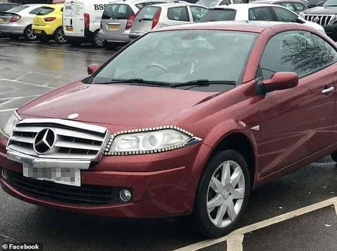 A transformat un Renault in Mercedes si s-a facut de ras. Imaginea s-a viralizat rapid: