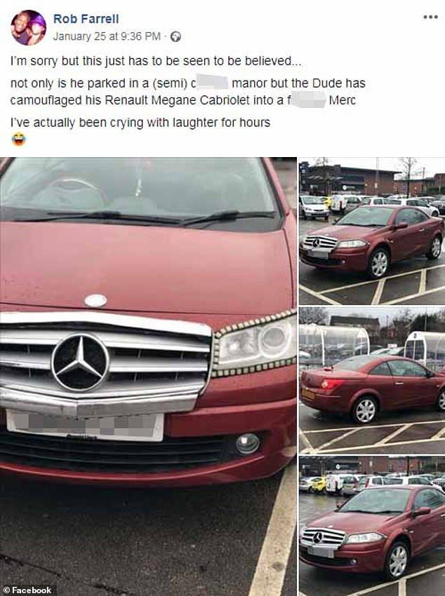 A transformat un Renault in Mercedes si s-a facut de ras. Imaginea s-a viralizat rapid: 
