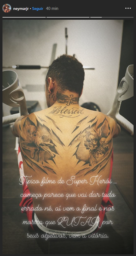 O noua accidentare, un nou tatuaj! Neymar si-a facut un desen IMENS cu supereroi pe spate! FOTO
