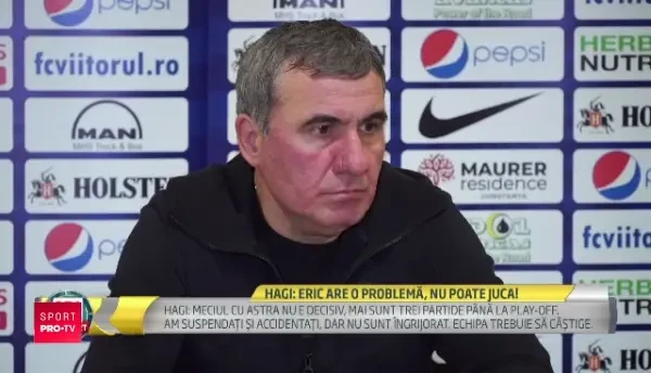 Misterul Eric! Brazilianul e din nou OUT din lotul Viitorului. Ce spune Hagi