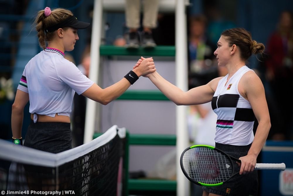 SIMONA HALEP - EUGENIE BOUCHARD | GENIAL! Ce i-a strigat un roman Simonei in timpul partidei: 