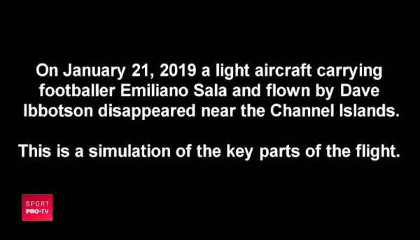 Cele 20 de secunde de TEROARE pentru Emiliano Sala! Simulatorul zborului arata cum s-a prabusit avionul in Canalul Manecii. VIDEO