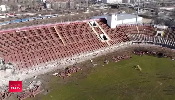 VIDEO | La 80 de ani de la inaugurarea oficiata de Carol al II-lea, Giulestiul este strivit de buldozere! Imagini filmate cu drona + NOUL PROIECT