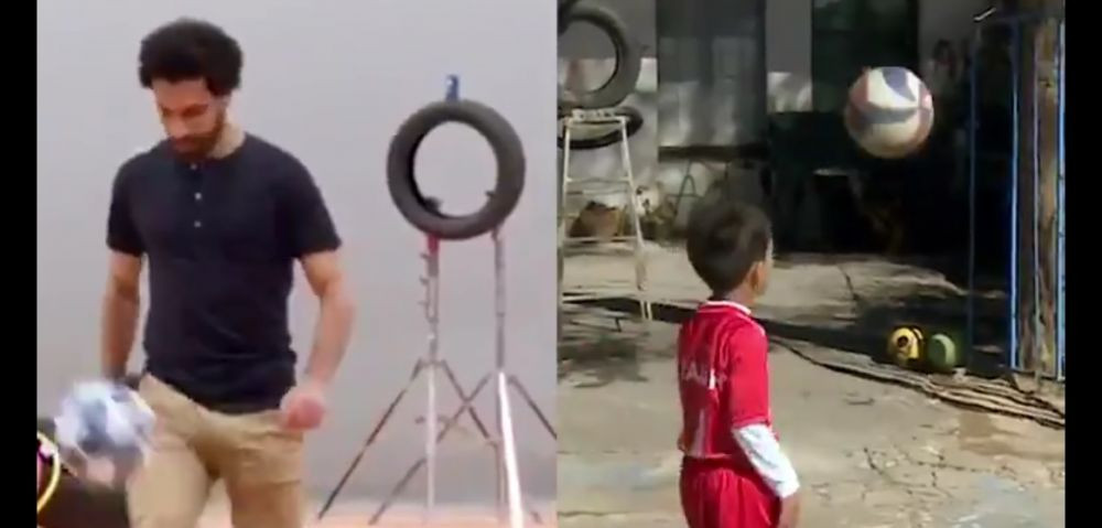 A vazut un clip cu Salah si a incercat sa-l copieze! Copilul de 7 ani care vrea la Liverpool: Sper sa ma vada!