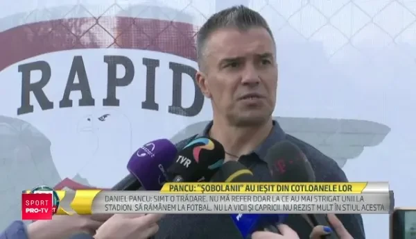 PANCU S Pancu si-a cerut scuze dupa ce i-a numit "sobolani" pe suporterii nemultumiti ai Rapidului: "Mi-ar trebui un Meme Stoica la Rapid!"