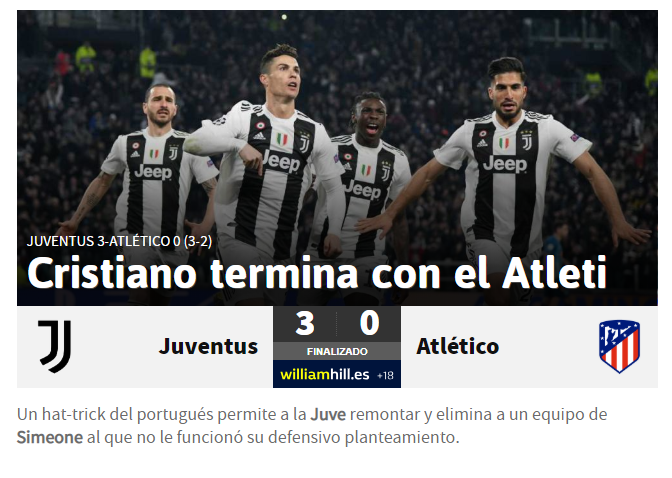 JUVENTUS - ATLETICO 3-0 | 