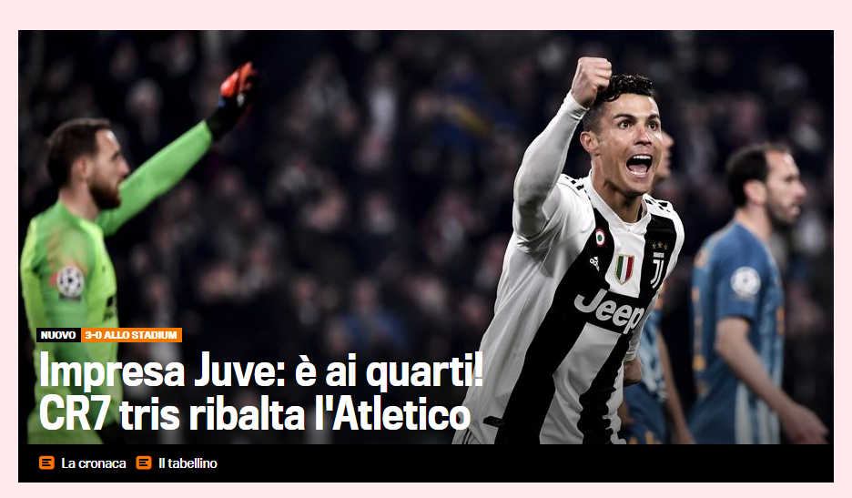 JUVENTUS - ATLETICO 3-0 | 