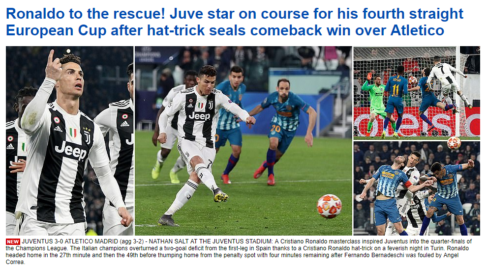 JUVENTUS - ATLETICO 3-0 | 