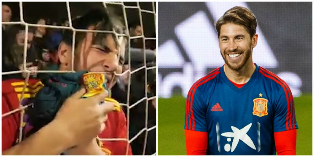 Asa arata dragostea adevarata! Cum a reactionat un fan cand Sergio Ramos i-a oferit tricoul sau! VIDEO FABULOS!
