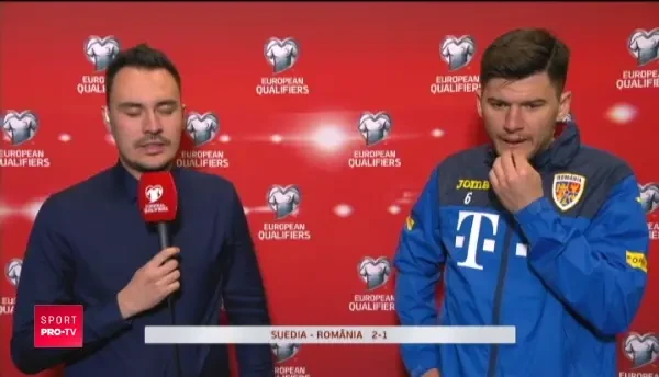SUEDIA - ROMANIA 2-1 | Nu au fost erori in aparare, n-am avut noroc! Vom da totul pentru calificare Reactia capitanului nationalei dupa 1-2 in Suedia