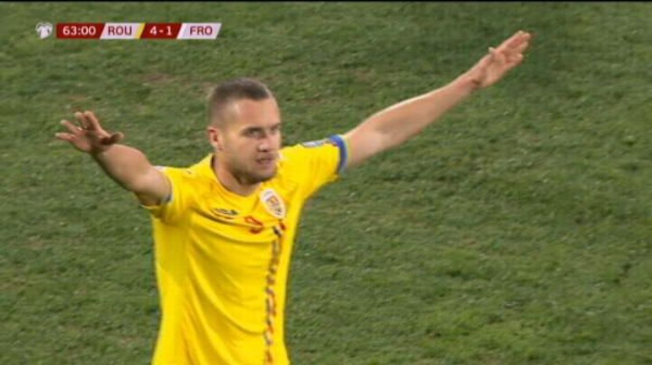 ROMANIA - INSULELE FEROE 4-1 | Romania a facut show cu Feroe: Deac, Puscas si Keseru au marcat pentru tricolori! Hagi jr, MECI PERFECT! VIDEO REZUMAT_6