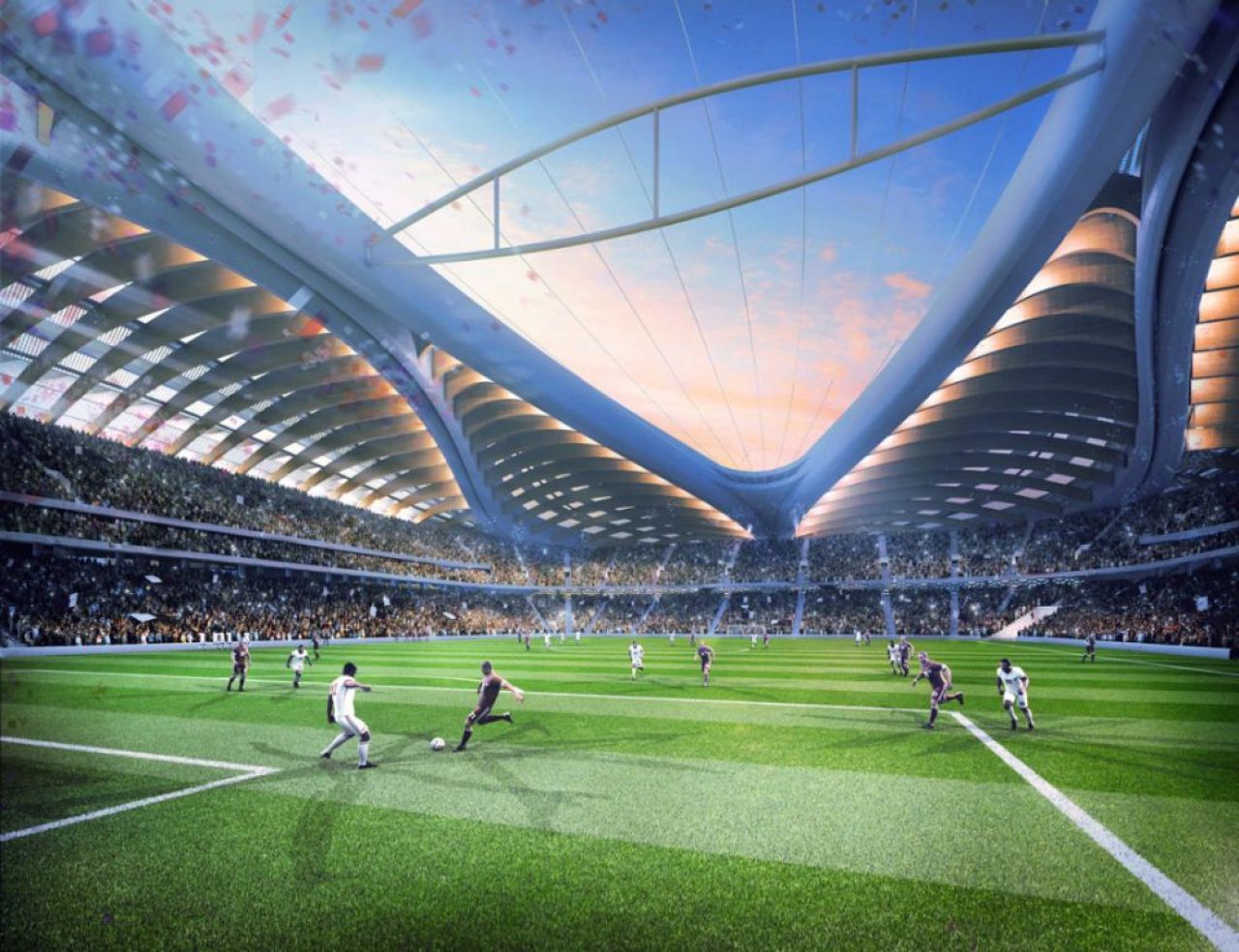 Gazonul de pe un stadion din Qatar, instalat in TIMP RECORD! Cum arata arena de LUX pentru CM 2022. VIDEO_3
