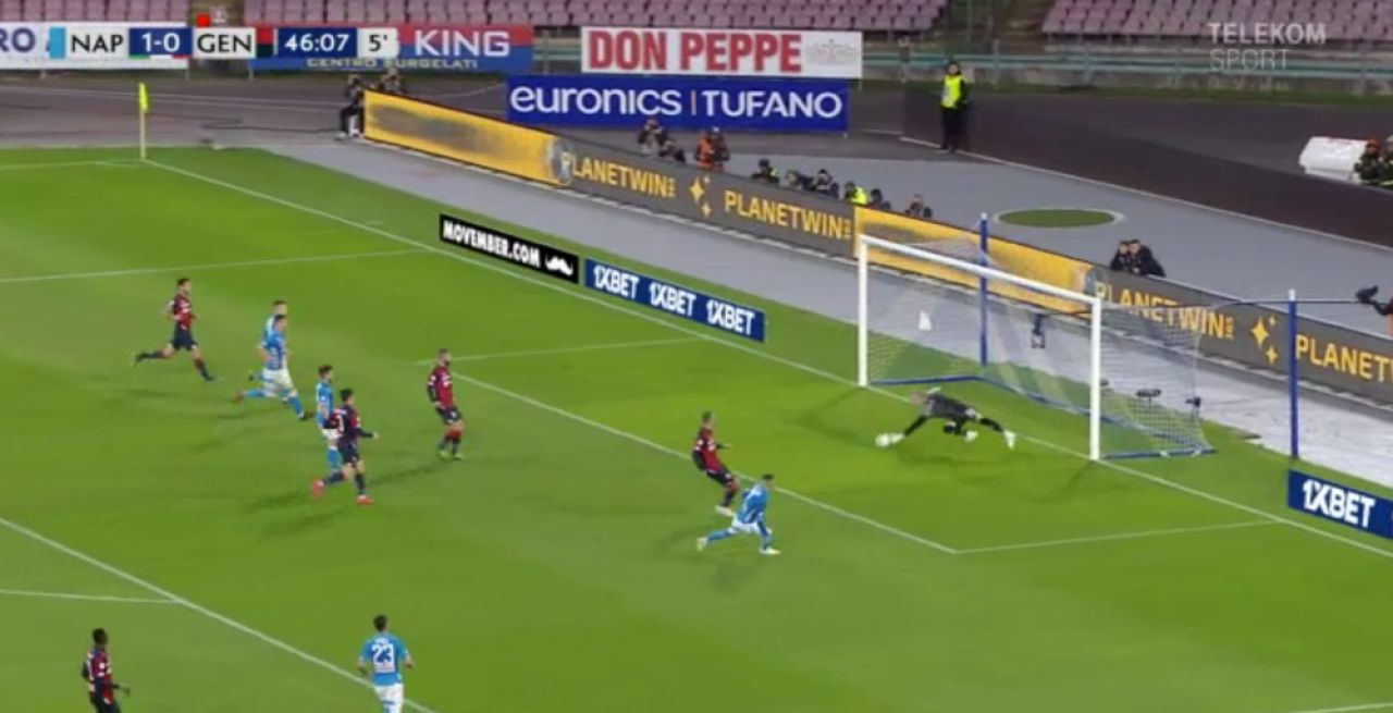 Meci de zile mari pentru Ionut Radu! Portarul de la U21 a salvat-o pe Genoa cu interventii FABULOASE: partida se putea termina 4-1 pentru Napoli_1