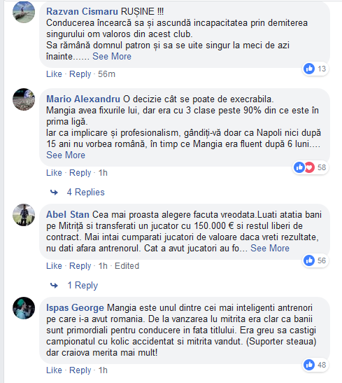 Reactiile furioase ale suporterilor dupa demiterea lui Mangia! Sute de mesaje pe Facebook, imediat dupa anunt! Ce spun oltenii_3