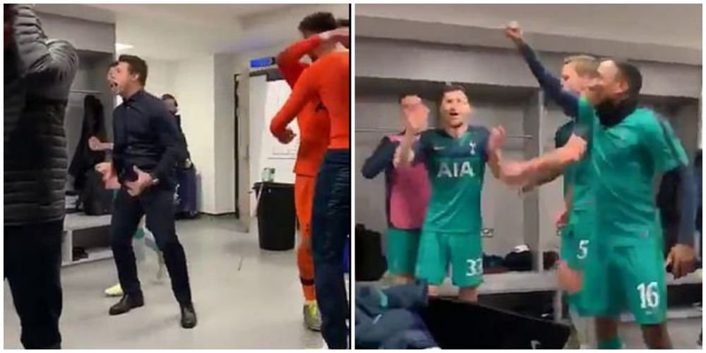Imagini FABULOASE in vestiarul lui Tottenham dupa ce a eliminat-o pe Manchester City! Pochettino a copiat bucuria indecenta a lui Simeone! VIDEO