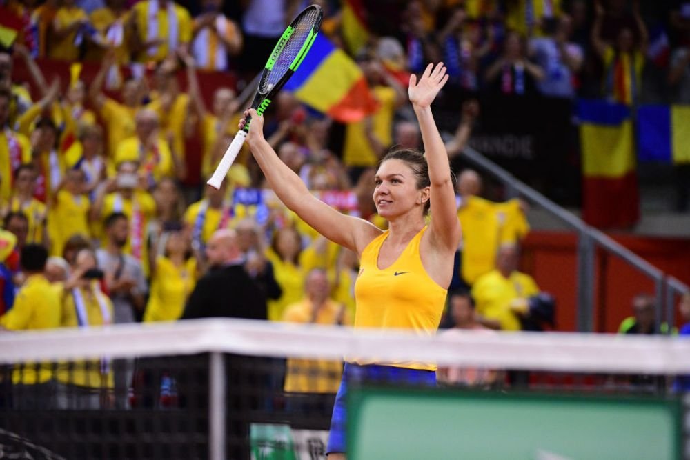 GALERIE FOTO: Simona Halep i-a adus Romaniei primul punct in meciul pentru finala Fed Cup