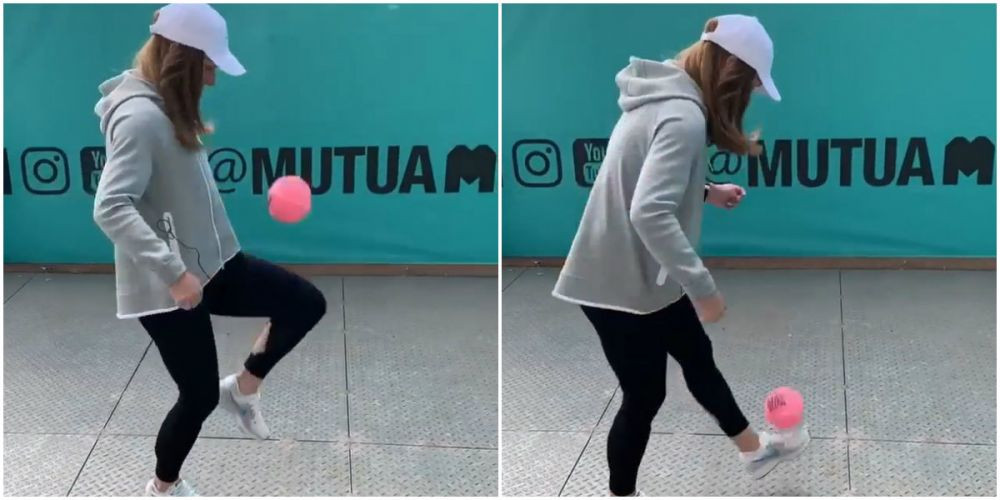 SIMONA HALEP MADRID | Lectie de fotbal predata de fostul lider mondial! Simona i-a uimit pe toti cu jongleriile ei | VIDEO