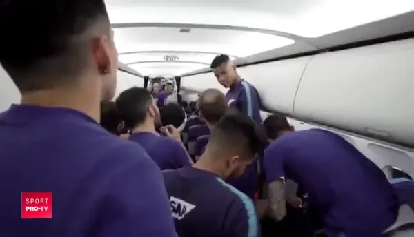 Jucatorii lui Zenit au aflat ca sunt campioni la 10 KM in AER! Imagini senzationale in Rusia. VIDEO