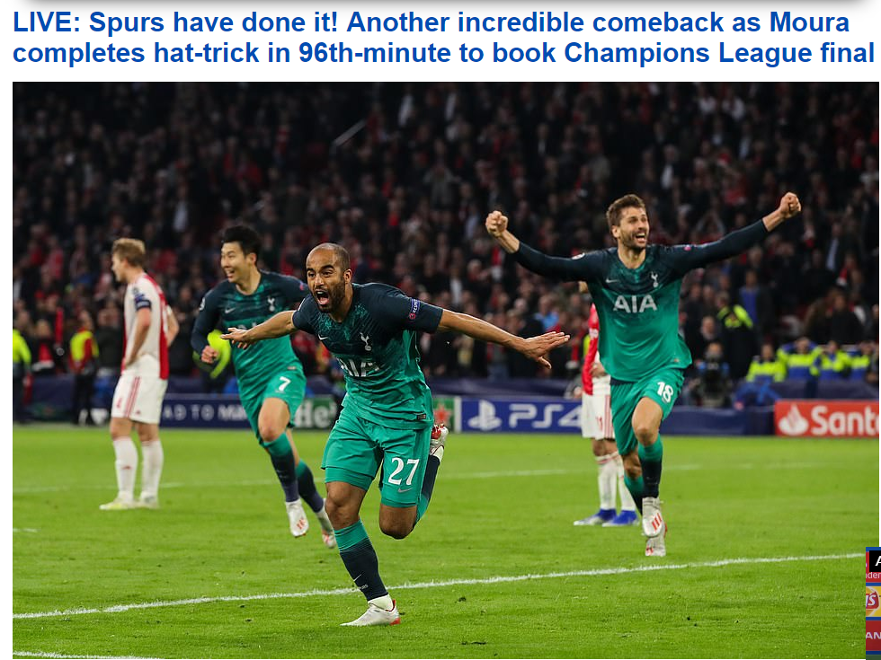 Doamne Dumnezeule!!! Reactii dupa a doua seara magica de UCL! Tottenham e in finala dupa un gol marcat in minutul 90+6. Mesajul lui Gary Lineker