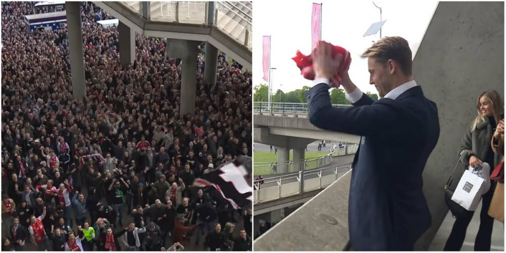 Imagini SENZATIONALE la Amsterdam! Fanii au cantat cu jucatorii in afara stadionului! Cum s-au despartit fanii lui Ajax de Frenkie de Jong! VIDEO
