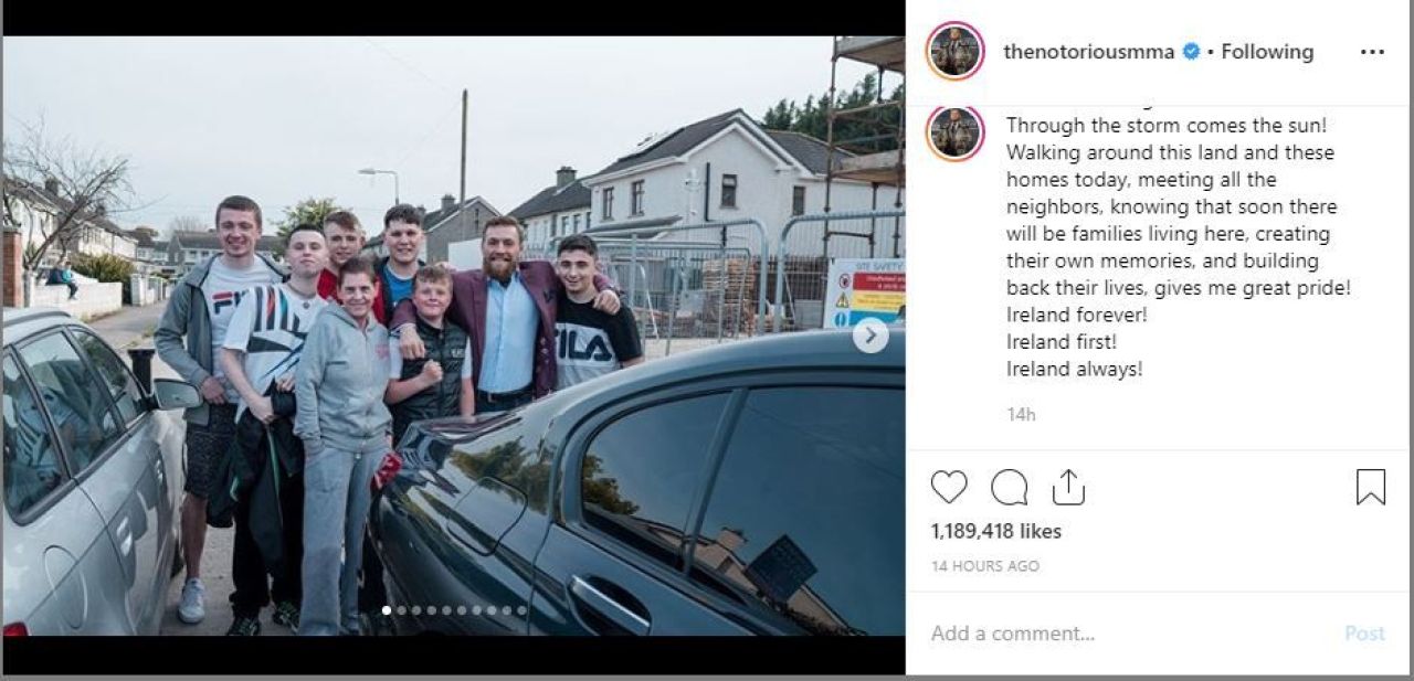 Gestul FABULOS al lui Conor McGregor! Ce a facut luptatorul pentru 8 familii nevoiase!