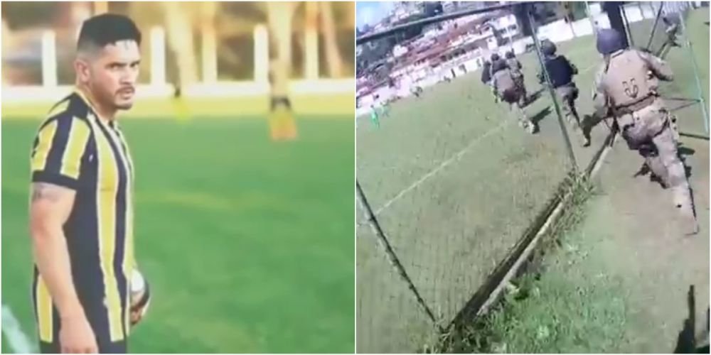 Ziua fotbalist, noaptea traficant! Politia l-a ARESTAT pe teren, in timpul unui meci. VIDEO INCREDIBIL