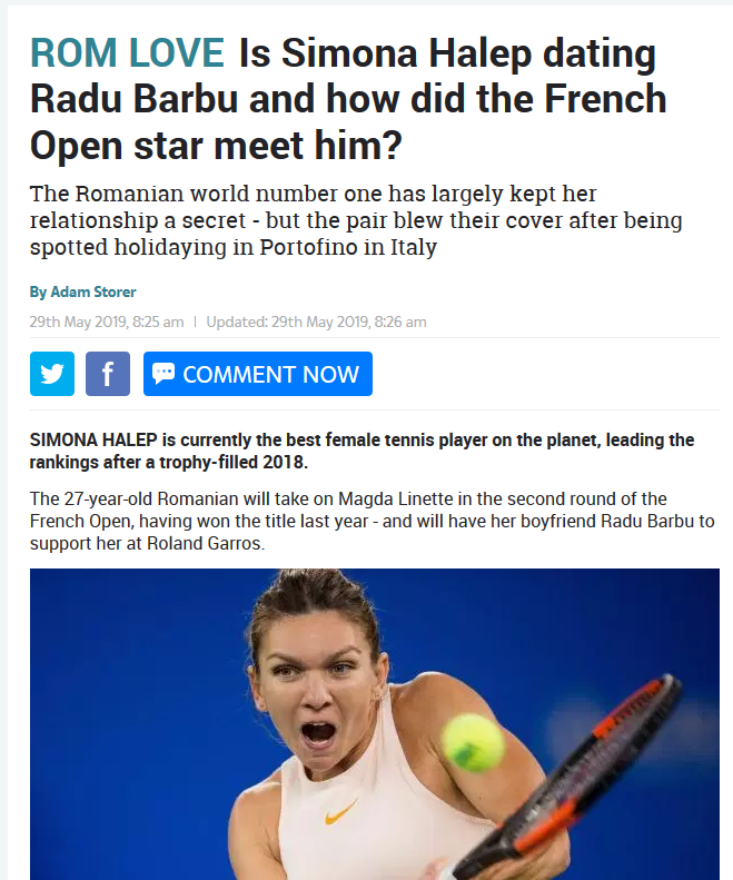 Cine e iubitul Simonei Halep? Anuntul facut de The Sun despre viata amoroasa a romancei. FOTO