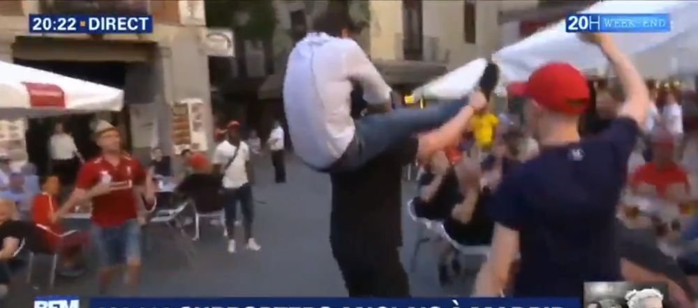 TOTTENHAM - LIVERPOOL, FINALA UEFA CHAMPIONS LEAGUE | Nebunie pe strazile din Madrid! Suporterii au rapit un reporter francez! VIDEO