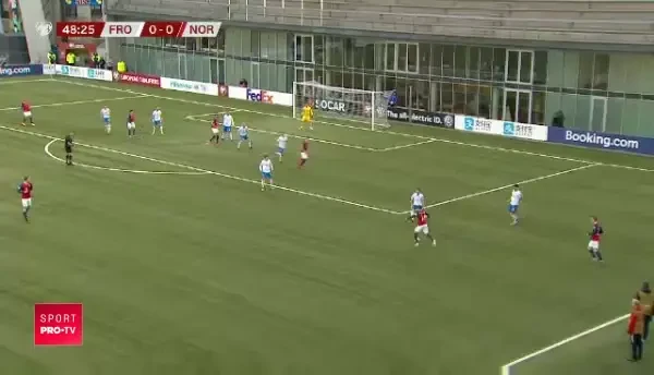 Norvegia deschide scorul in meciul cu Insulele Feroe in grupa Romaniei!
