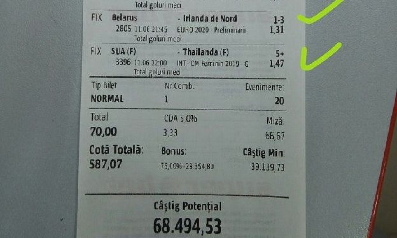 A pariat pe 20 de meciuri si avea cota 587! Putea castiga 15 000 de euro, dar l-a scos UN SINGUR MECI! Ghinionul incredibil al unui roman_3